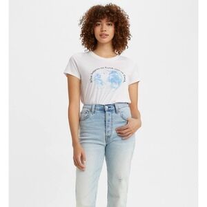 JR583 Levi's Women's Graphic-Print Surf T-Shirt Size S